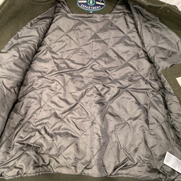 GAP Athletic Varsity Letterman Jacket Wool Blend Green Mens L 1969 VTG Style - Picture 3 of 11
